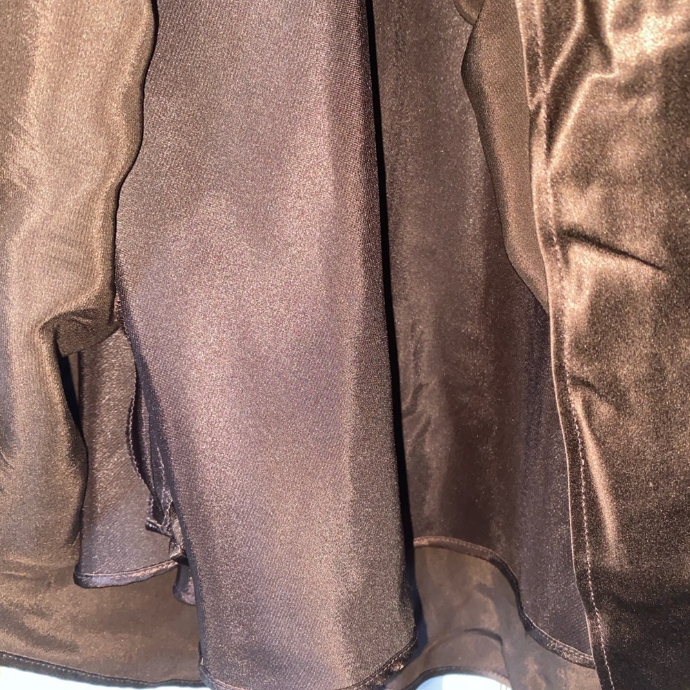 Brown Silk Midi Skirt - Picture 5 of 5